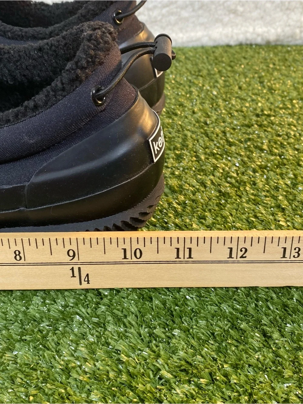 Kensie Carmella Duck Boots Women's Size 8 Winter Rain Clog Black Waterproof Fur